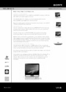 Sony VGC-JS210J Marketing Specifications (Glossy Black)
